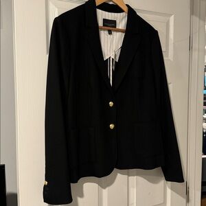 Banana Republic Black Blazer with Striped Lining